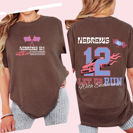LET US RUN TEE hebrews12:1