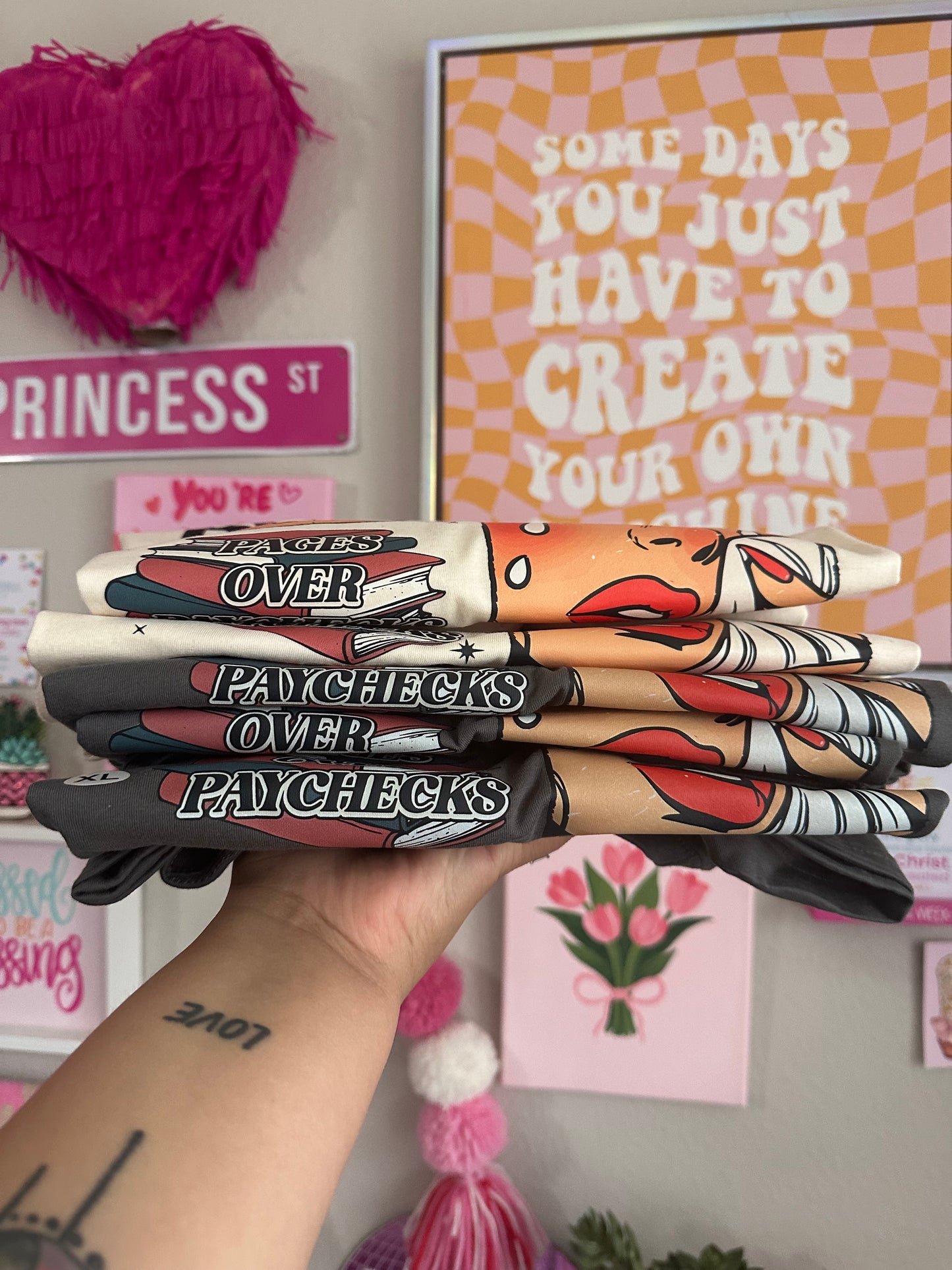 PAGES OVER PAYCHECKS TEE