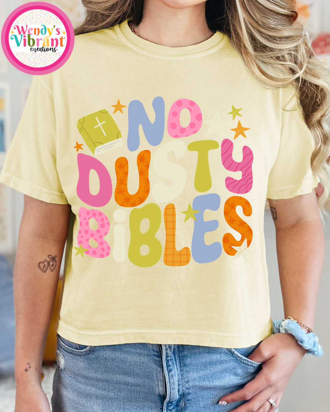 NO DUSTY BIBLES T SHIRT