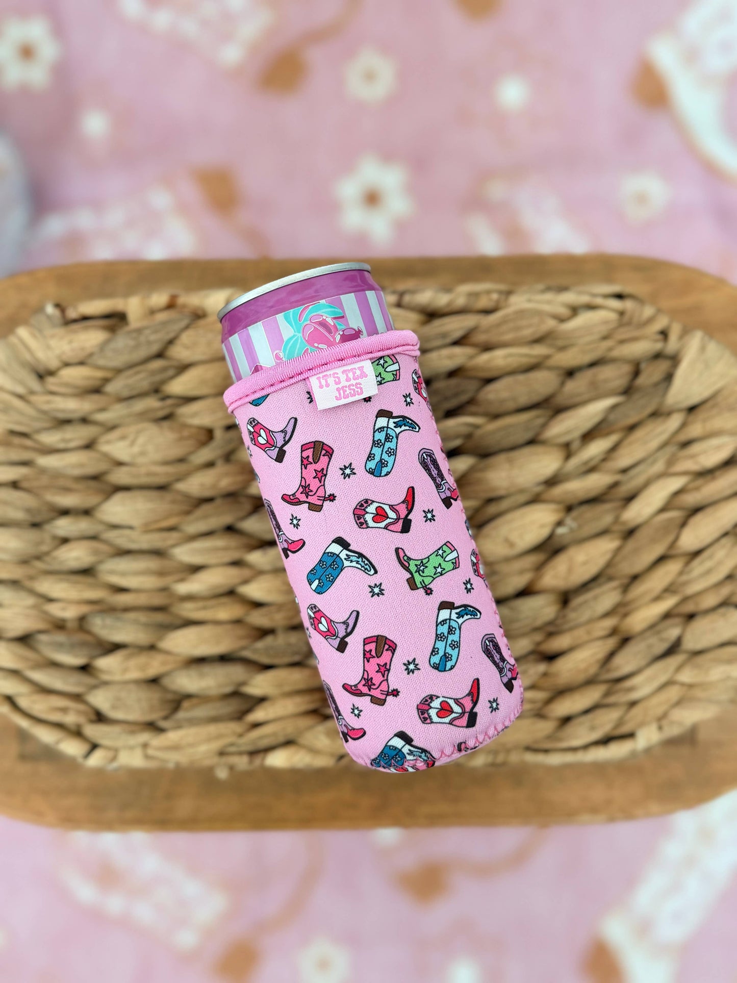 Slim Can Sleeve-Cowgirl Boots