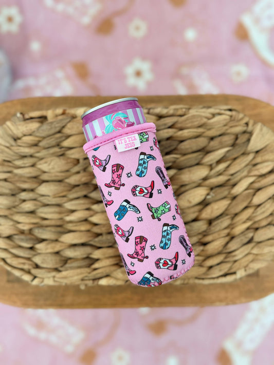 Slim Can Sleeve-Cowgirl Boots