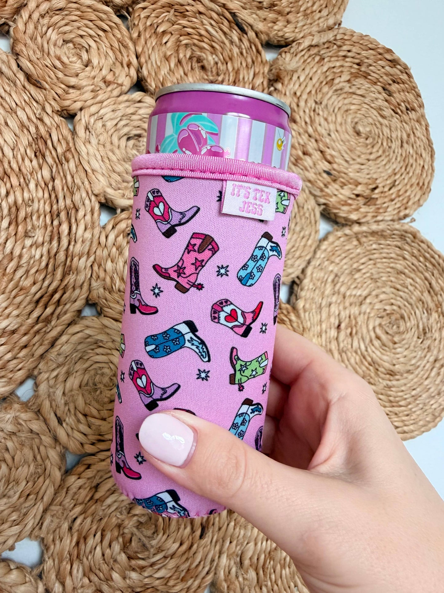 Slim Can Sleeve-Cowgirl Boots