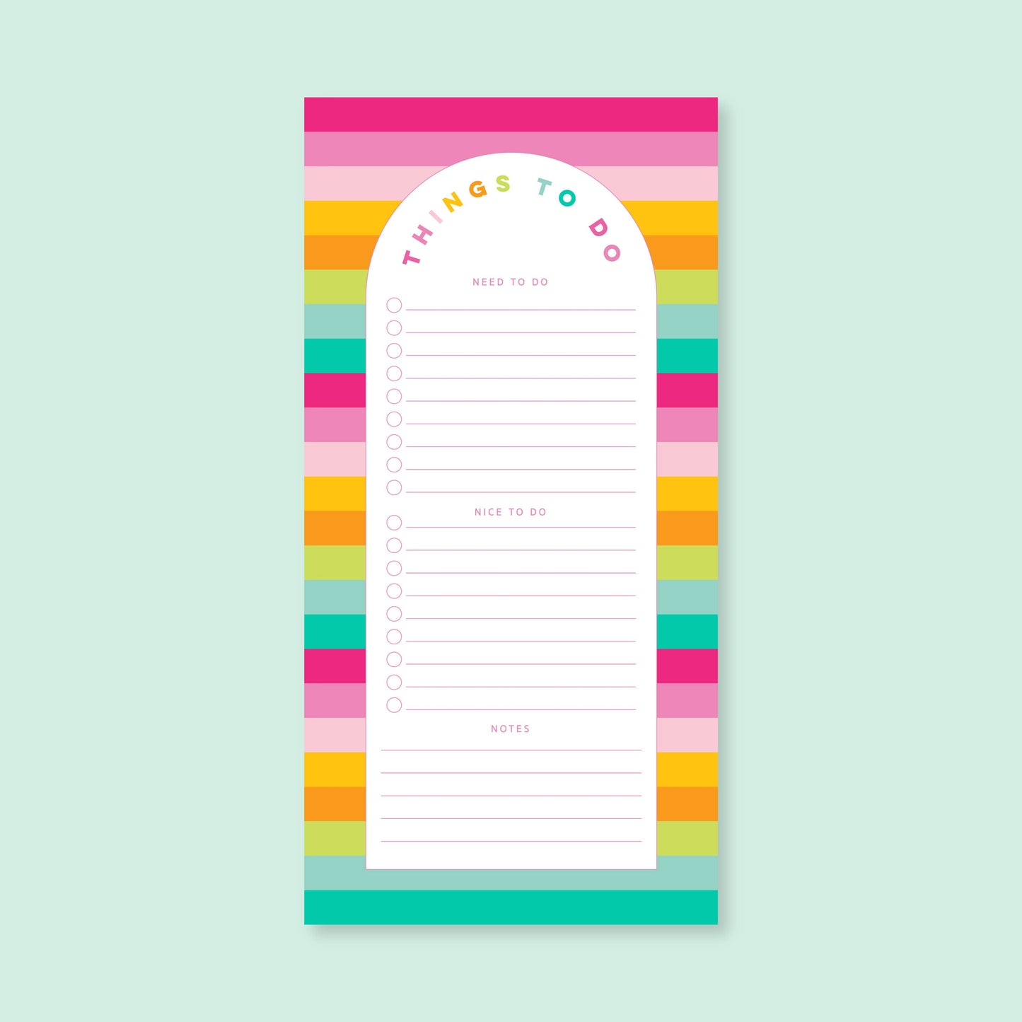List Notepad | 4.25"x8.5" | Rainbow Sunset