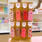 Lip Balm Keychain Holder - Happy Striped Floral