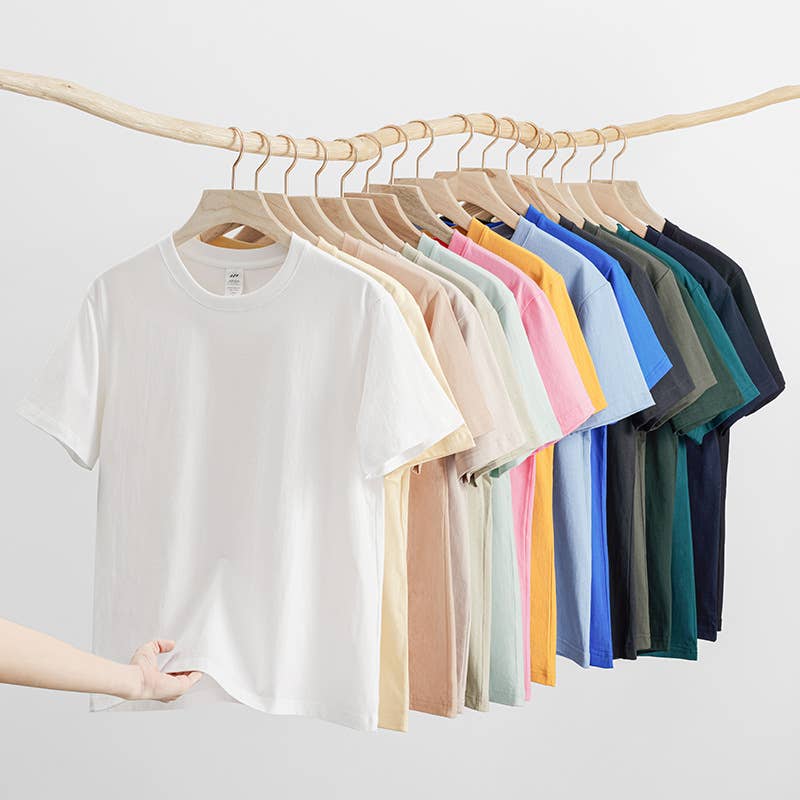 Cotton regular t-shirt short sleeve crewneck tee - 20 colors