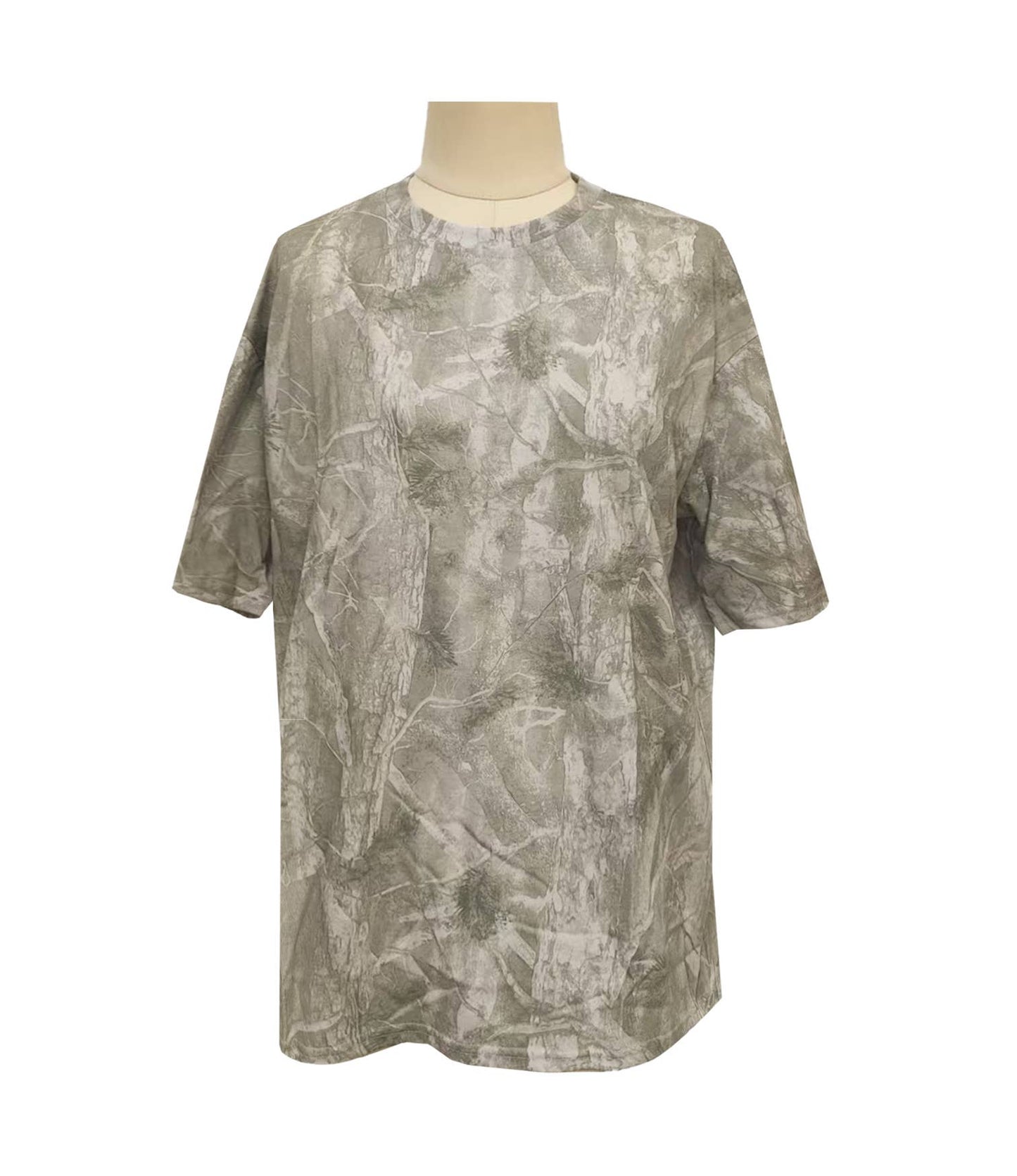 Hunting camo print oversized t-shirt short sleeve top
