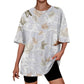 Hunting camo print oversized t-shirt short sleeve top