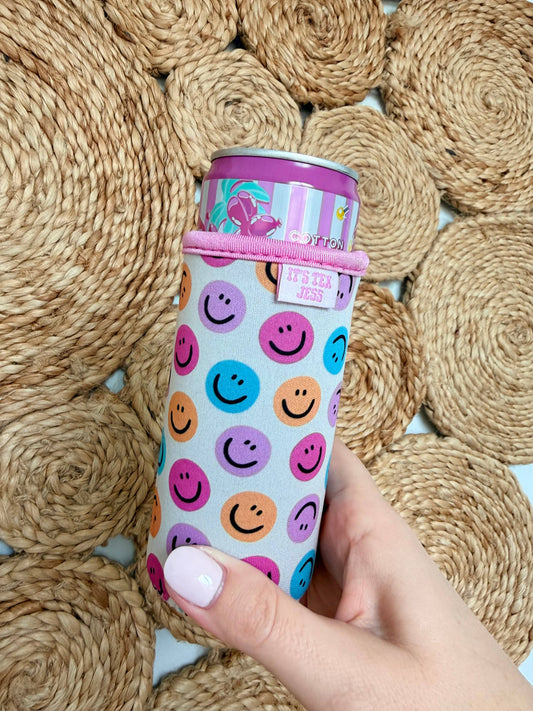 Slim Can Sleeve-Happy Face
