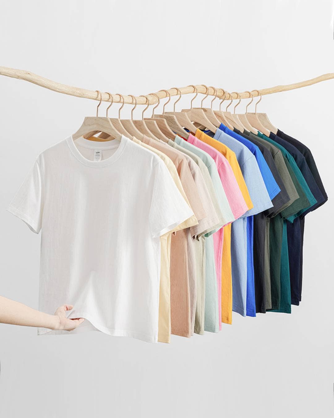 Cotton regular t-shirt short sleeve crewneck tee - 20 colors
