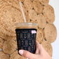 Iced Coffee Sleeve - Cowgirl Boots - Black