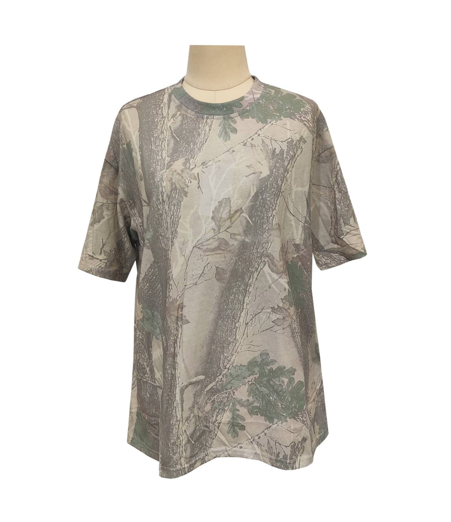 Hunting camo print oversized t-shirt short sleeve top