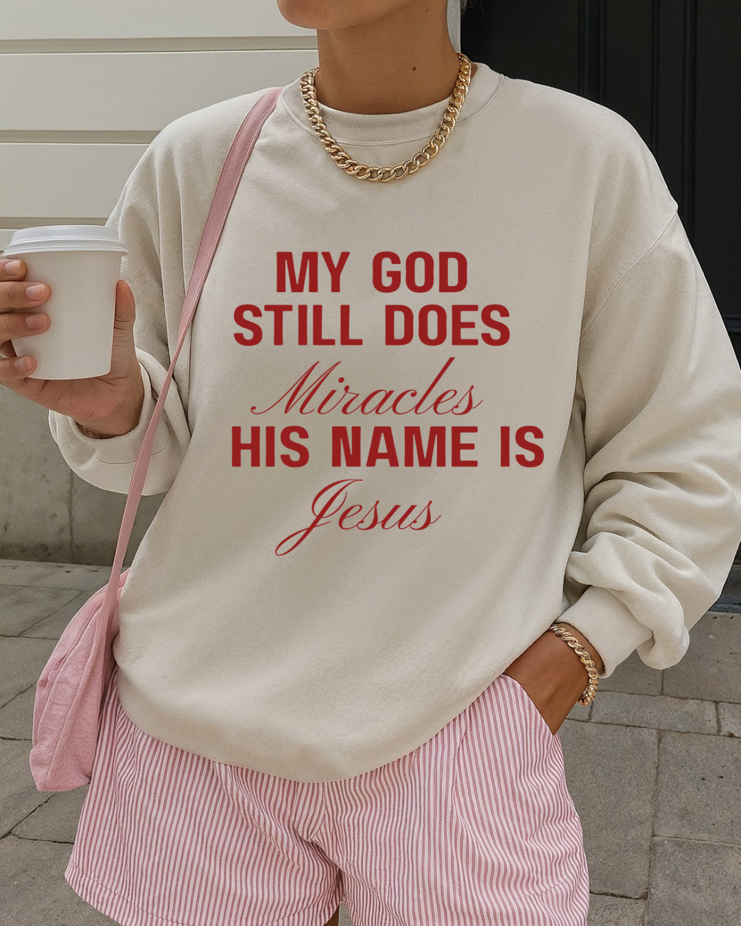 MY GOD STILL DOES MIRACLES CREWNECK