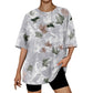 Hunting camo print oversized t-shirt short sleeve top