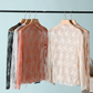 Semi Sheer Mesh Floral Lace Layering Top