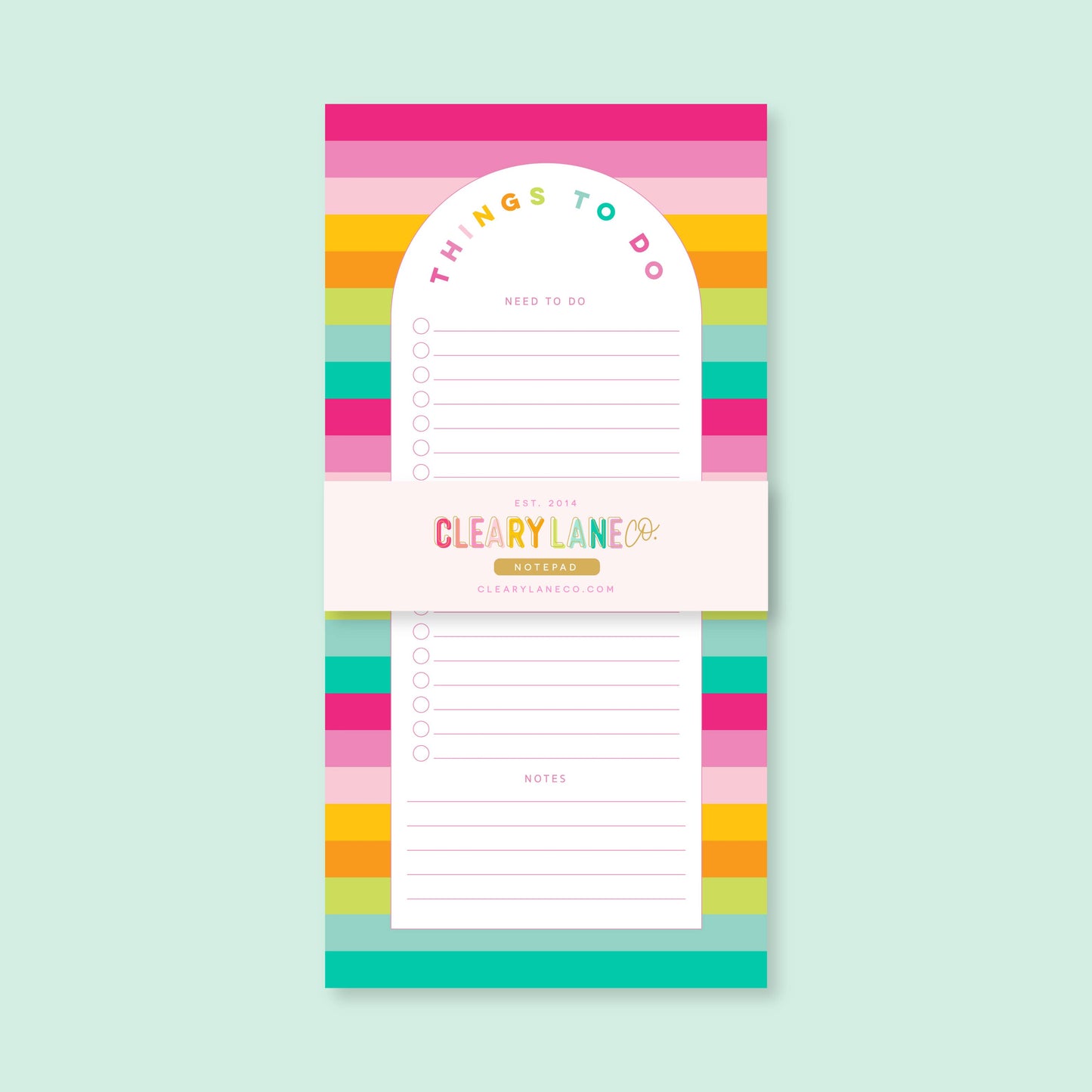 List Notepad | 4.25"x8.5" | Rainbow Sunset