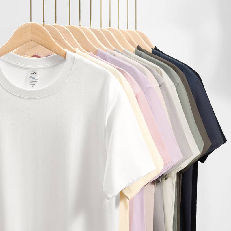 Cotton regular t-shirt short sleeve crewneck tee - 20 colors