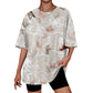 Hunting camo print oversized t-shirt short sleeve top