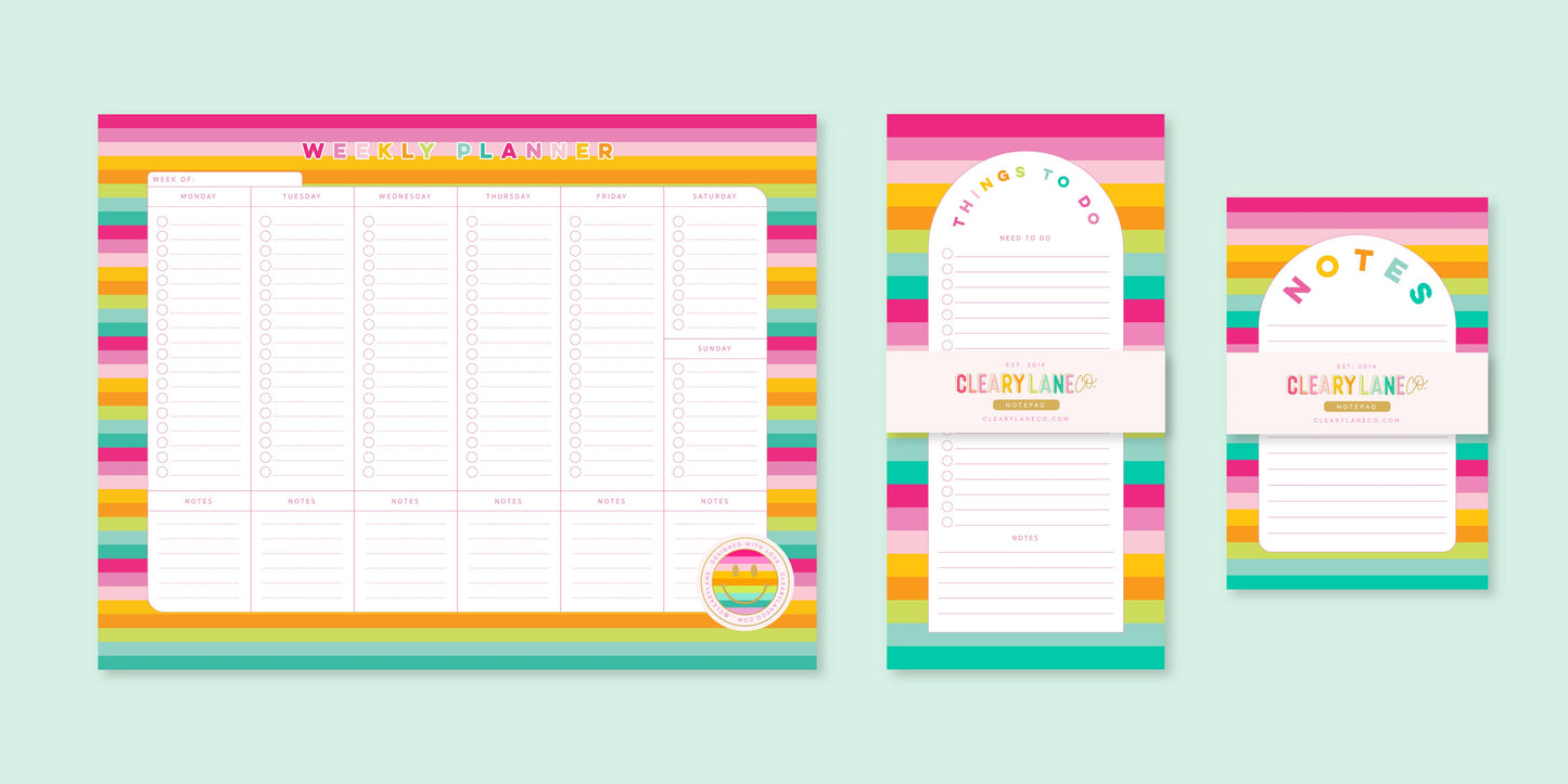 List Notepad | 4.25"x8.5" | Rainbow Sunset