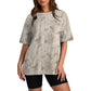 Hunting camo print oversized t-shirt short sleeve top