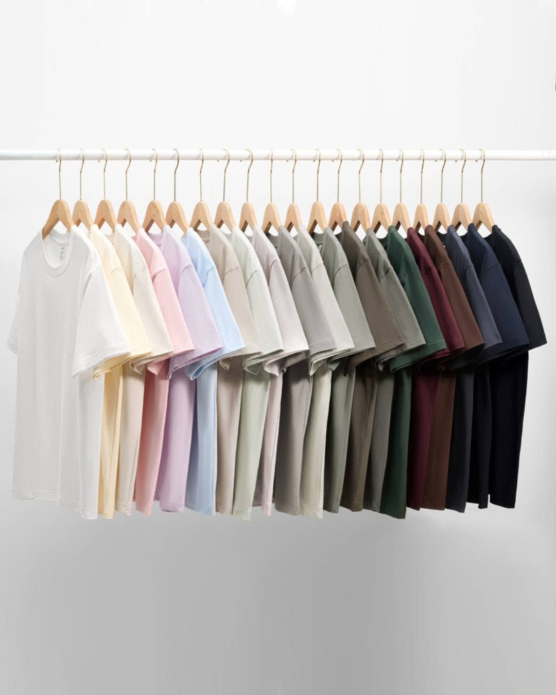 Cotton regular t-shirt short sleeve crewneck tee - 20 colors