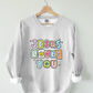 JESUS LOVES YOU SWEATER (SPARKLE)