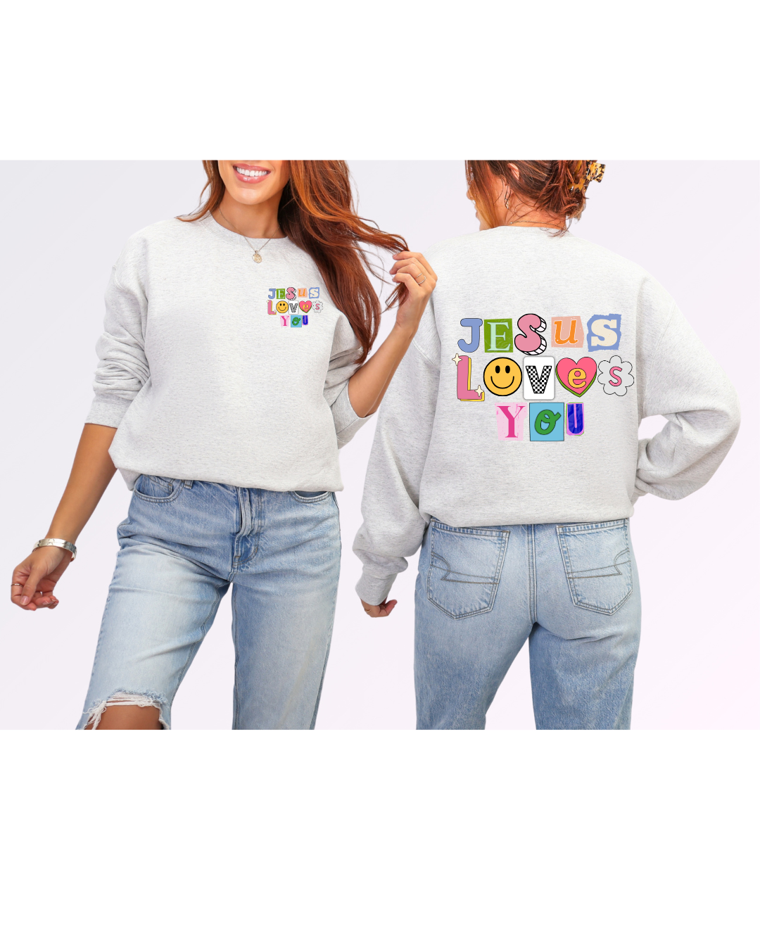 JESUS LOVES YOU SWEATER (RETRO)