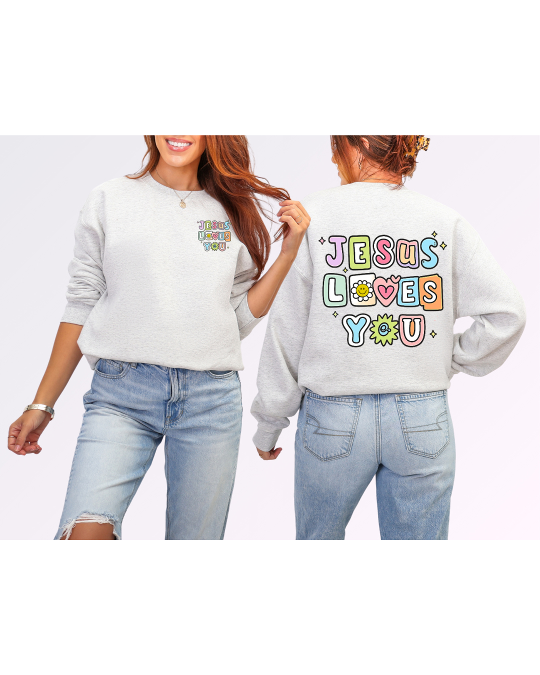 JESUS LOVES YOU SWEATER (SPARKLE)