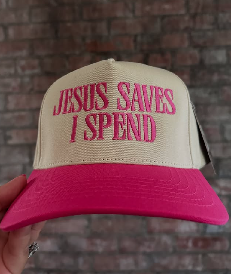 JESUS SAVES I SPEND HAT