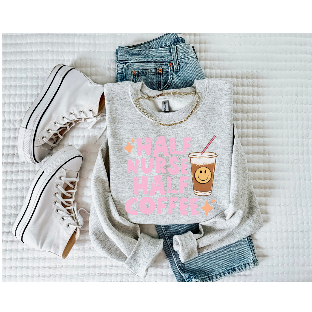 HALF COFFEE HALF NURSE SWEATER