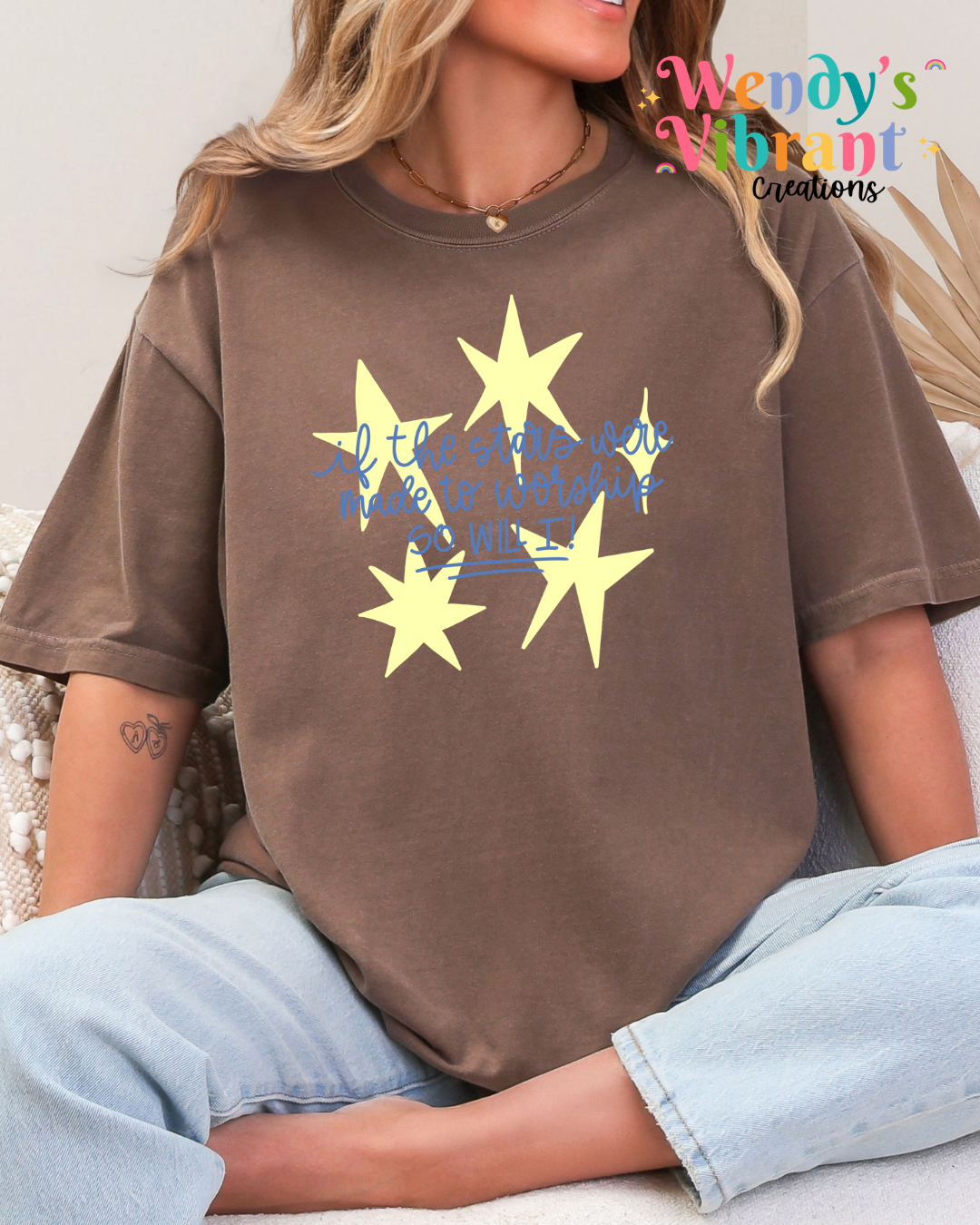 If The Stars Were Made to Worship Tee | Christian Comfort Colors T-Shirt