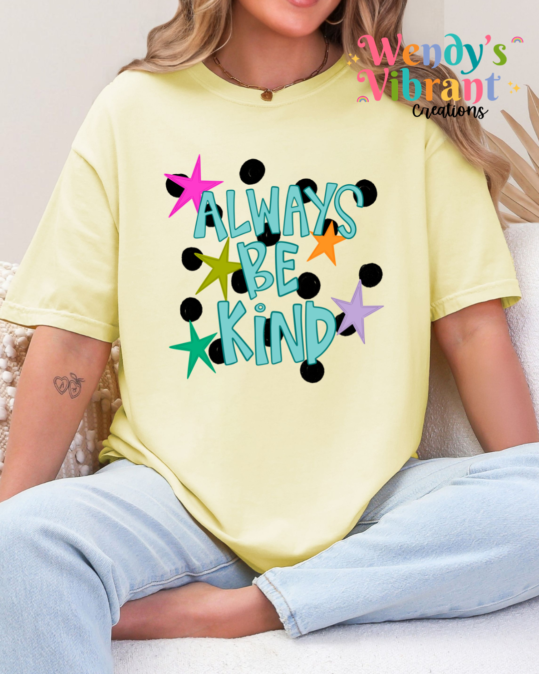 Always Be Kind Polka Dot Tee | Inspirational Comfort Colors T-Shirt