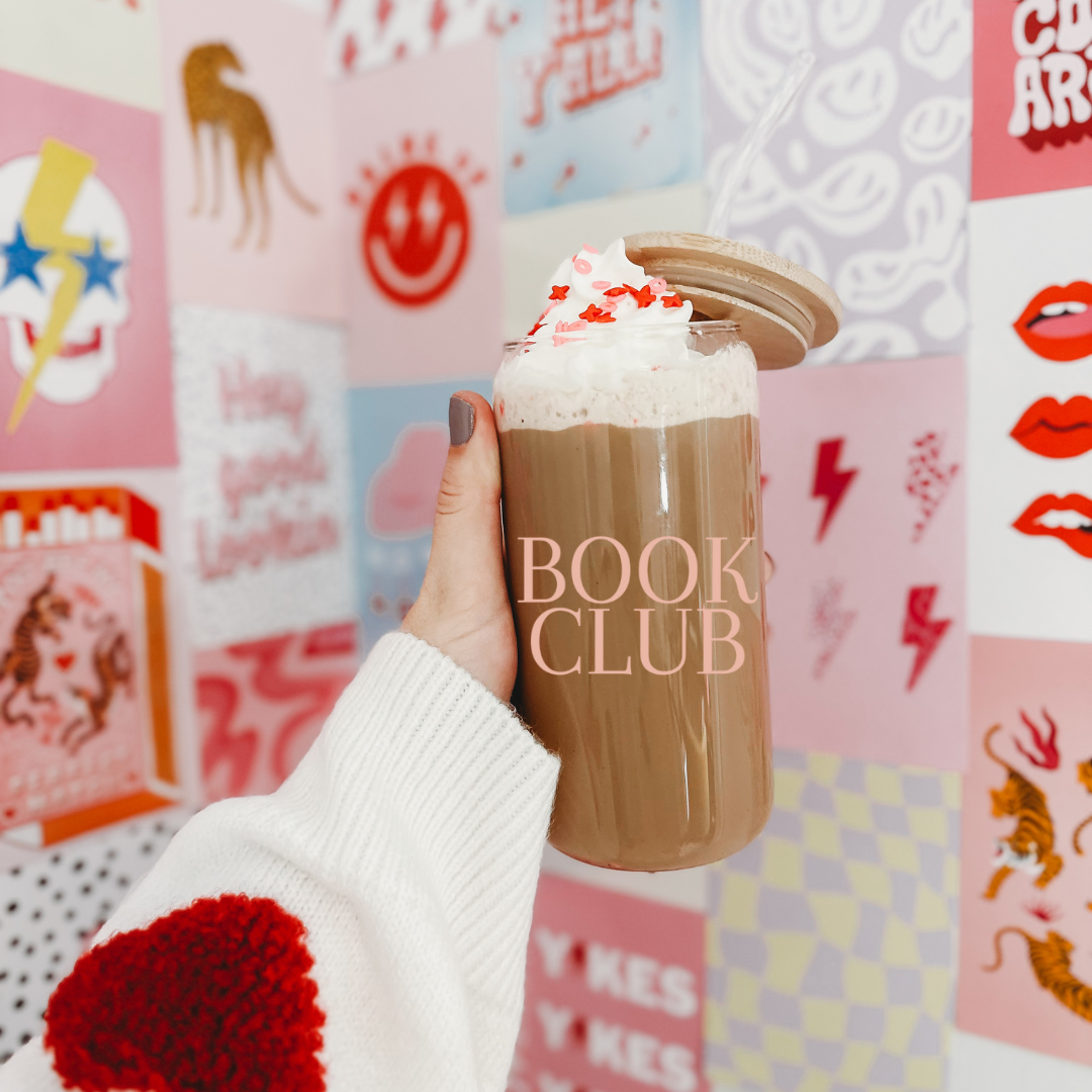 BOOK CLUB 16OZ GLASS CUP