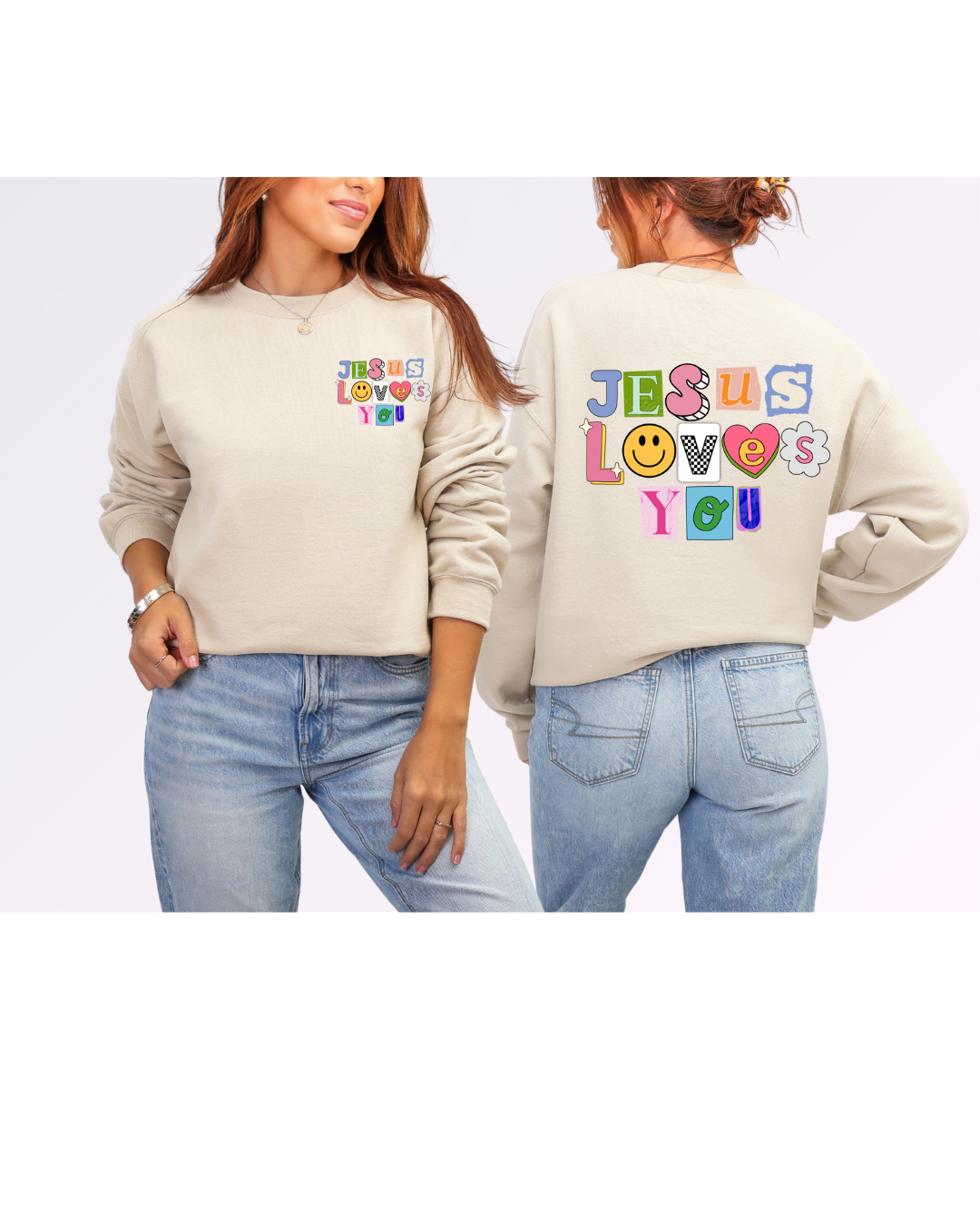 JESUS LOVES YOU SWEATER (RETRO)