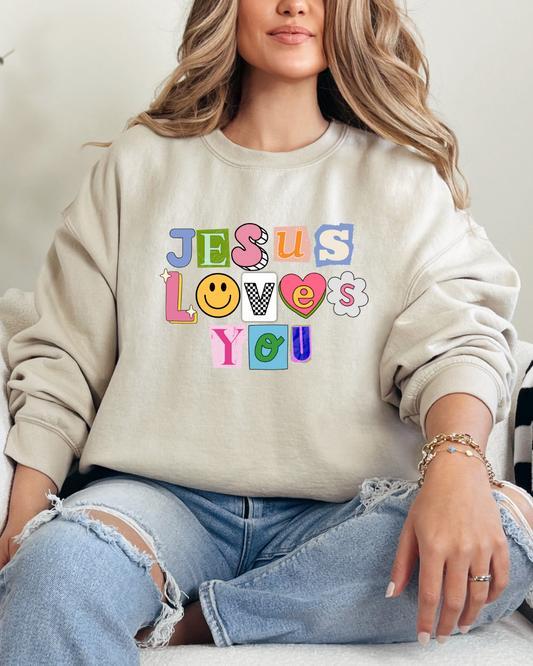 JESUS LOVES YOU SWEATER (RETRO)