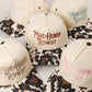 MAKE HEAVEN ROWDY Embroidered Cow Print Brim Trucker Hat