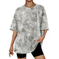 Hunting camo print oversized t-shirt short sleeve top