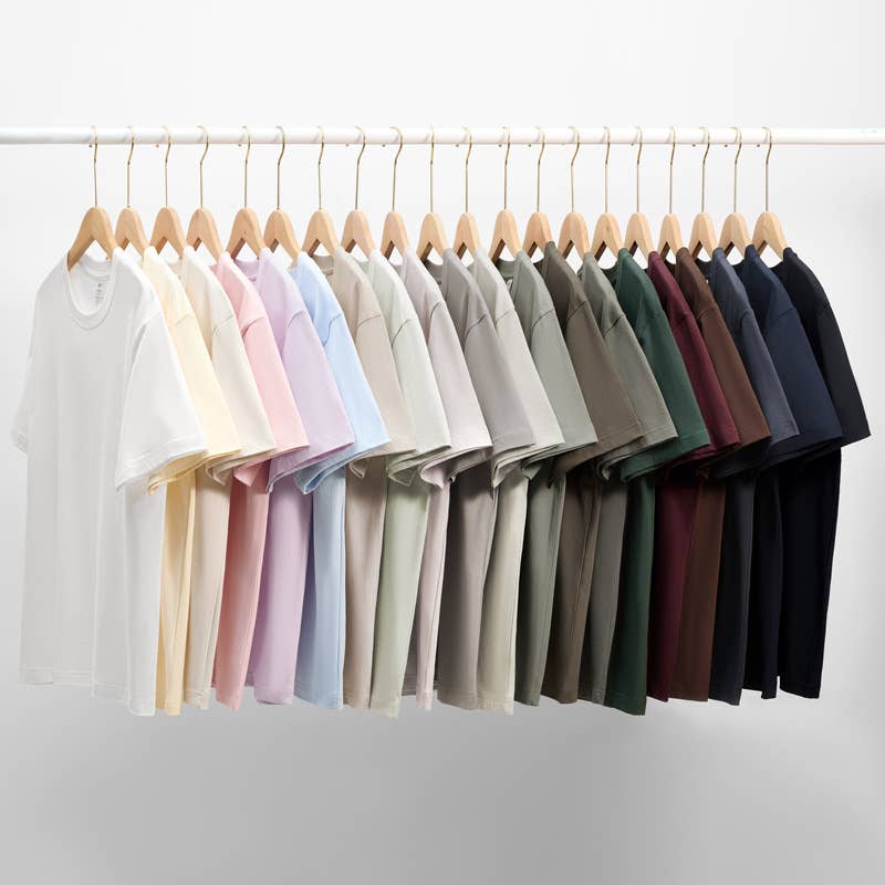 Cotton regular t-shirt short sleeve crewneck tee - 20 colors