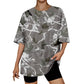 Hunting camo print oversized t-shirt short sleeve top