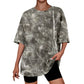 Hunting camo print oversized t-shirt short sleeve top