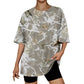Hunting camo print oversized t-shirt short sleeve top