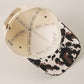MAKE HEAVEN ROWDY Embroidered Cow Print Brim Trucker Hat