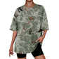 Hunting camo print oversized t-shirt short sleeve top
