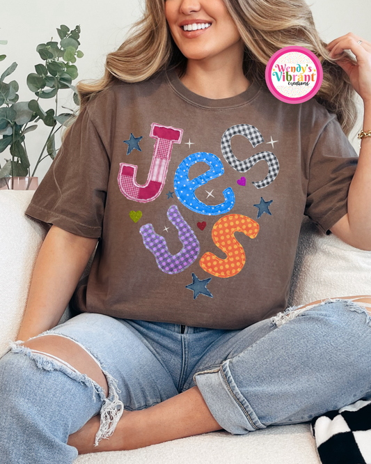 Jesus Stitch design tee