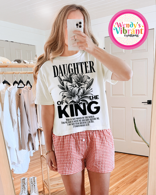 DAUGHTER OF THE KING CROP T SHIRT