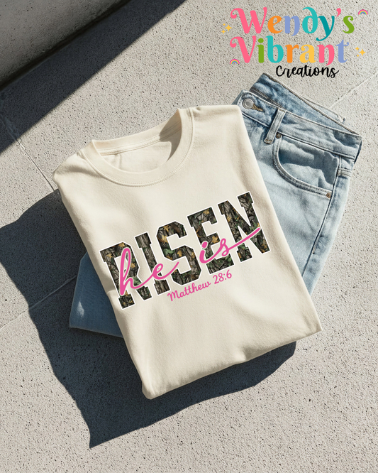 HE IS RISEN T SHIRT