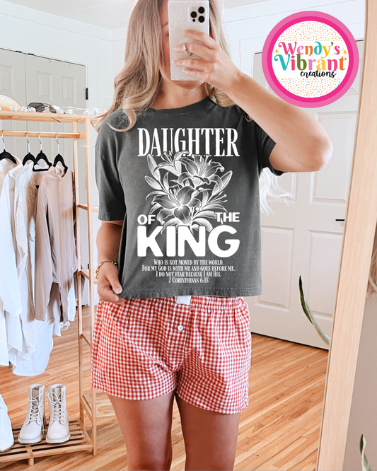 DAUGHTER OF THE KING CROP T SHIRT