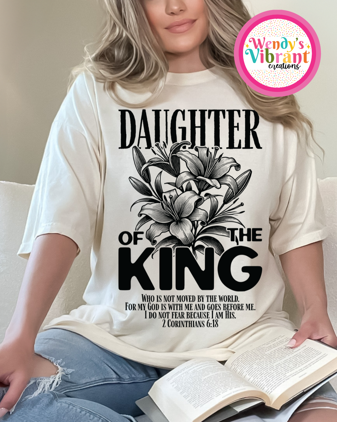 DAUGHTER OF THE KING CROP T SHIRT
